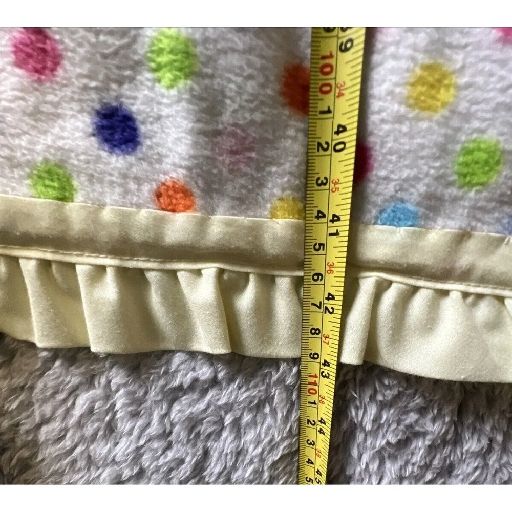 Baby Blanket Hand Made Embroidered Reversible Ruffled Edge Happi Woodland Quilt‎